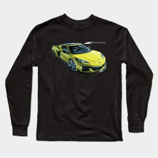 C8 Accelerate Yellow Z06 c8r Long Sleeve T-Shirt